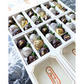 6pcs Black & White Marble with Gold Chocolate Strawberries Gift Box